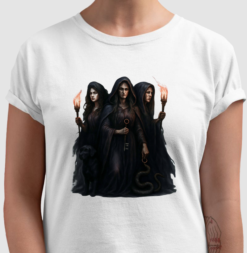 Camiseta Deusas - Tríplice - Face Escura
