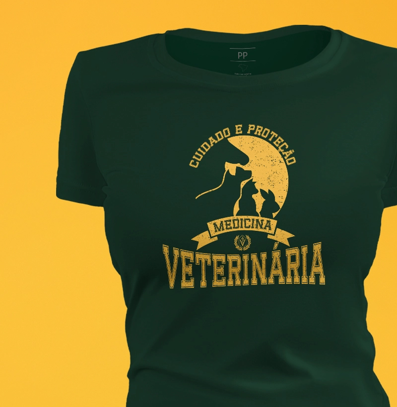 Camiseta Medicina Veterinária - feminina