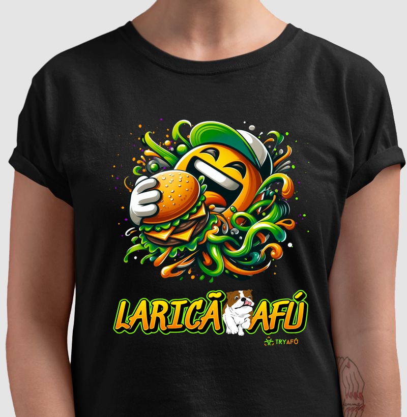 Camiseta Feminina Try Afú: Estampa Exclusiva de Cultura Hip Hop e Streetwear