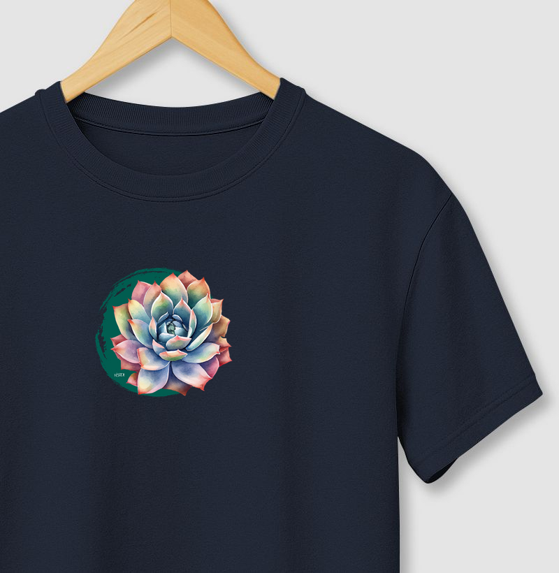 Suculenta com fundo redondo