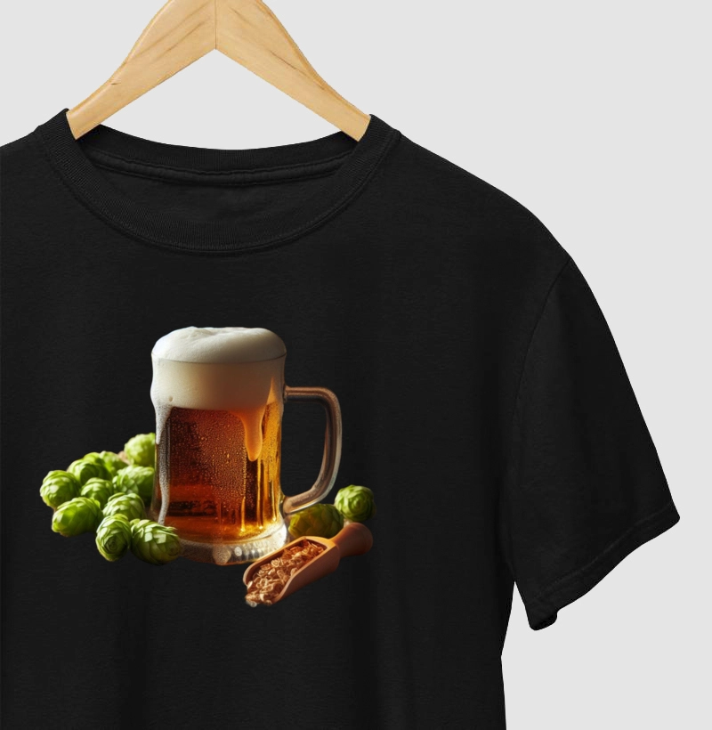 Caneca, lúpulo e malte