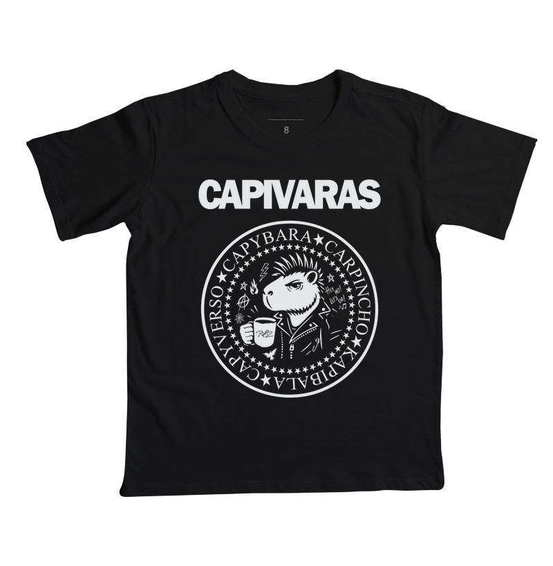 Camiseta Capivara Punk Rock