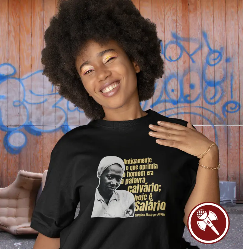 Camiseta Oversize Malha Bold - Carolina Maria de Jesus