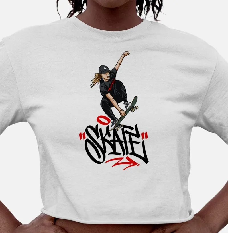 Camiseta Cropped Feminina SKATE