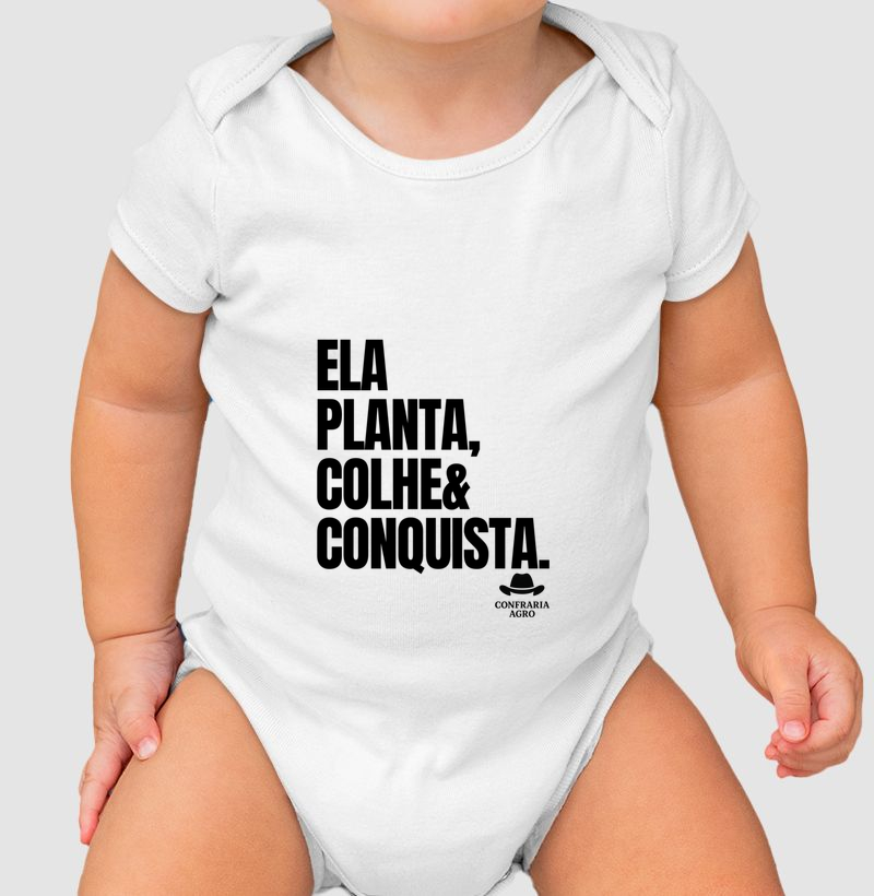 Ela planta, colhe e conquista.