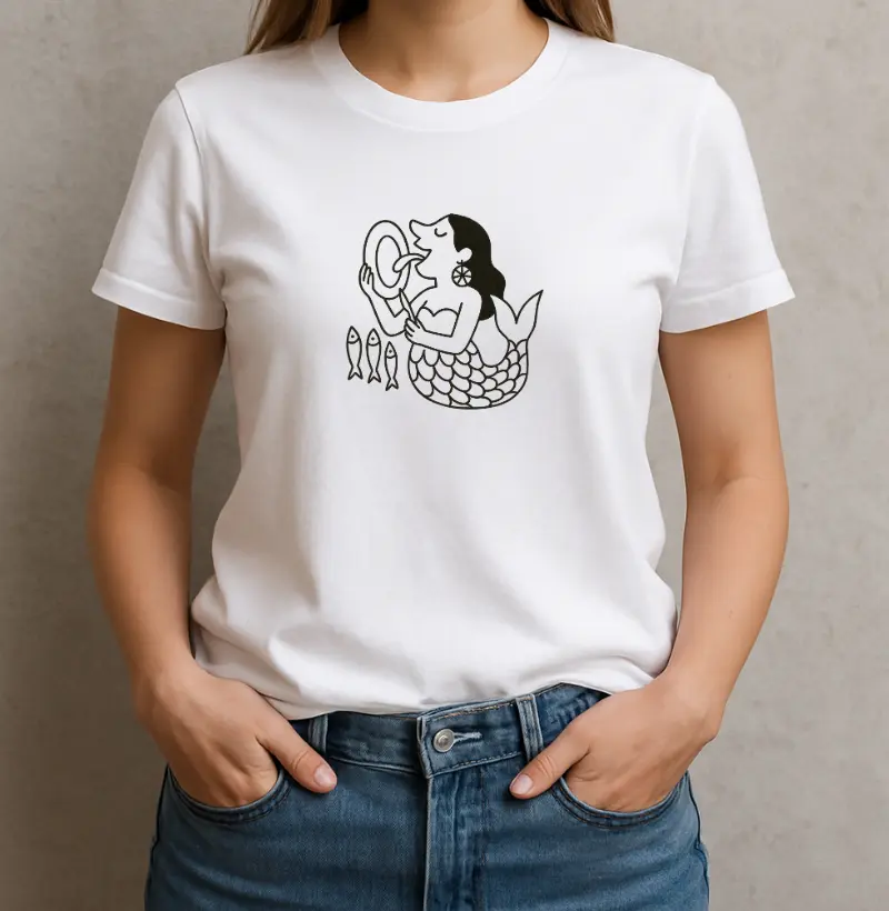 Camiseta O Prato da Sereia - por Maísa Campos