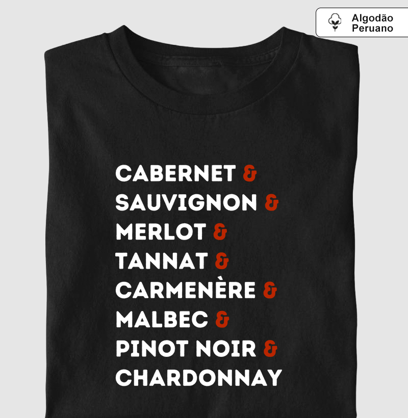 Camiseta Nome das Uvas