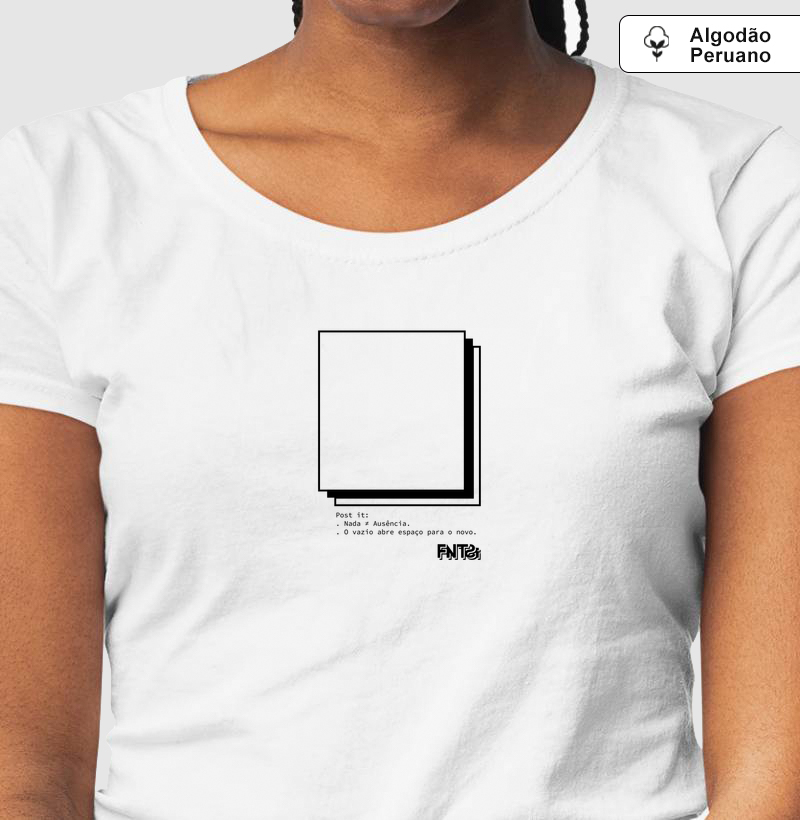 T-SHIRT "CAOS" / POST IT (ALGODÃO PERUANO)