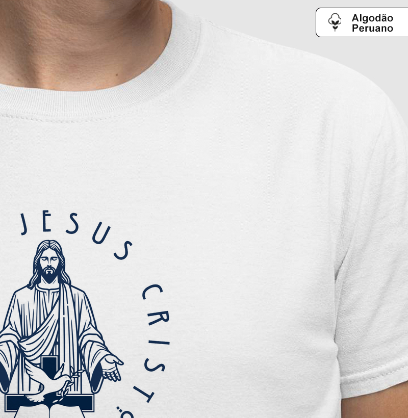 Estampa Jesus Seguindo Branca Masc.