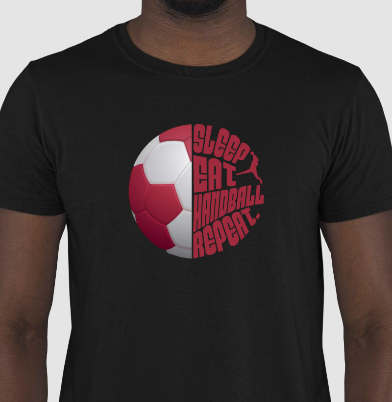 Camiseta de Handebol - Eat, Sleep, handball, repeat 