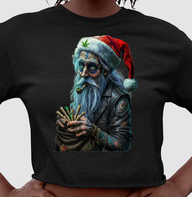 Cropped Santa Weed - 420 Edition