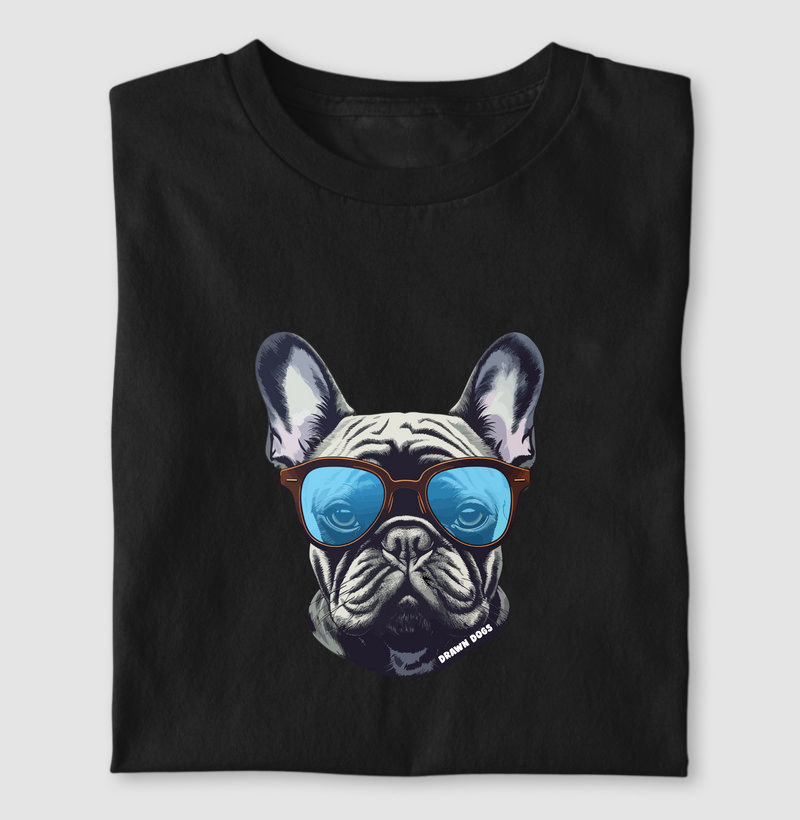 Bulldog francês de óculos