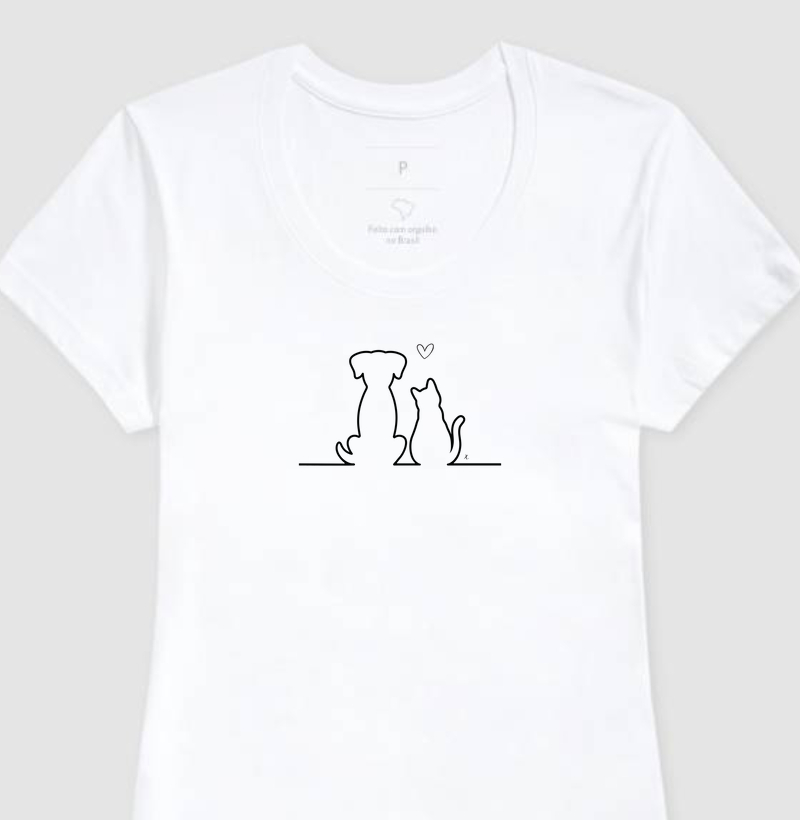 T-Shirt Dog Cat Friends