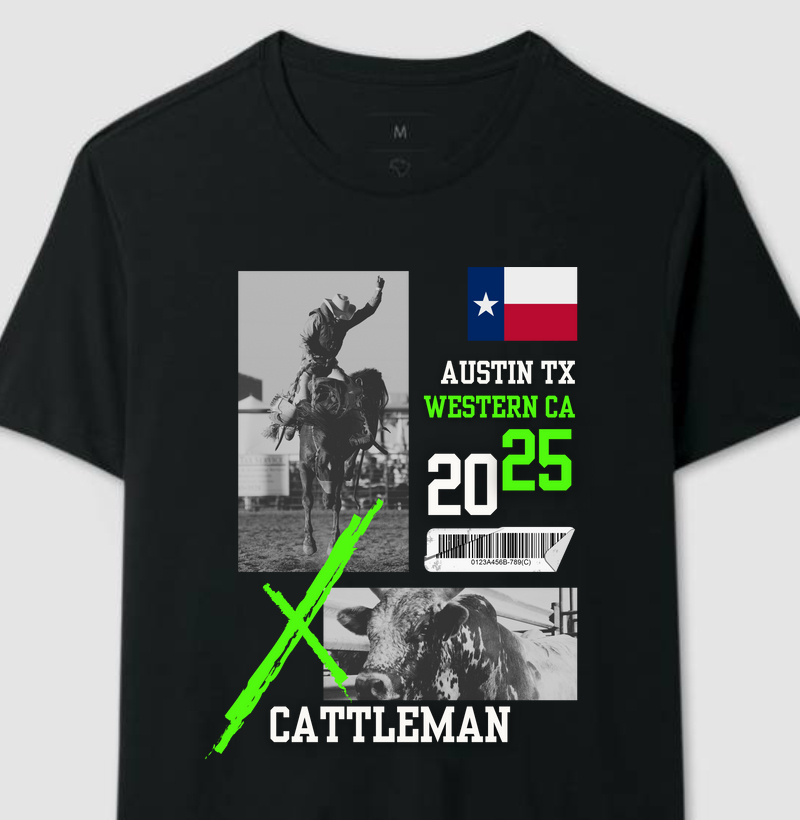 Camiseta TX CATTLE - rodeio