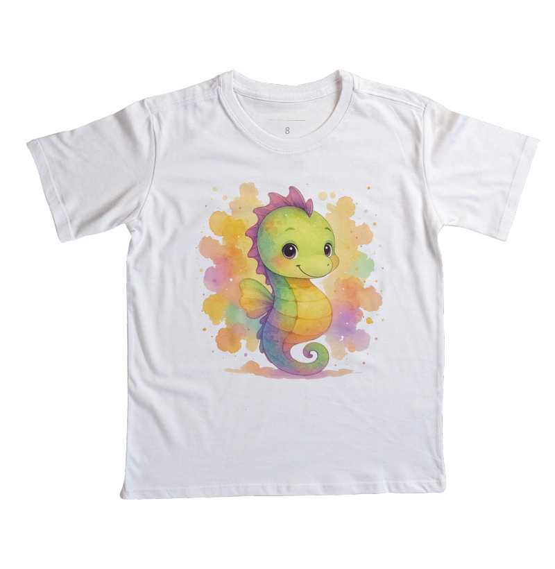 Cavalo-marinho - estilo aquarela (infantil)
