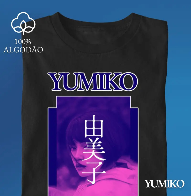 Tshirt em Algodão com Estampa Yumiko - Violeta