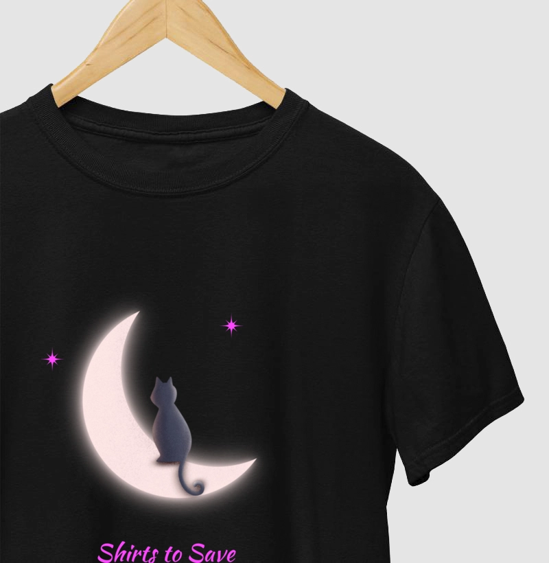 Camiseta Gato na Lua