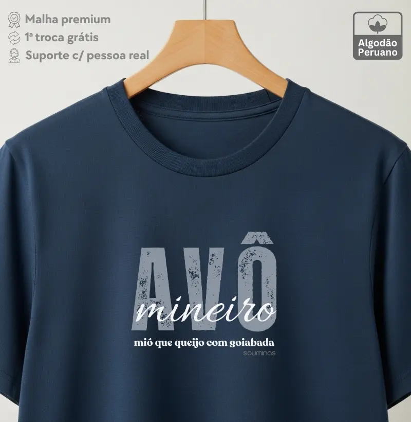 Avô Mineiro - mió que queijo com goiabada - Algodão Peruano
