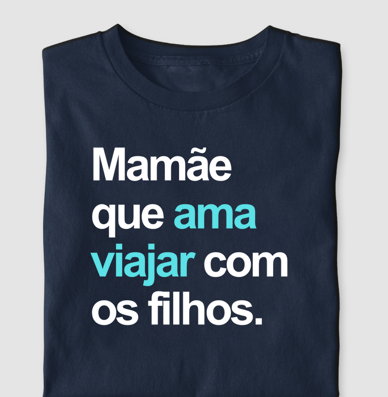 Mamãe que ama viajar com os filhos