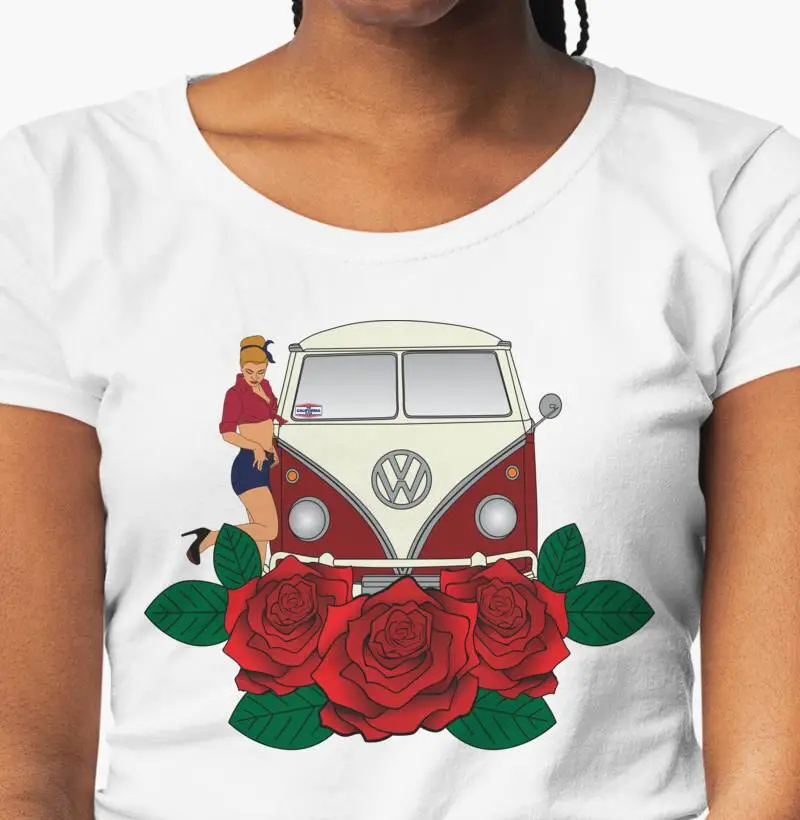 Camiseta Feminina Kombi Corujinha - Pinup