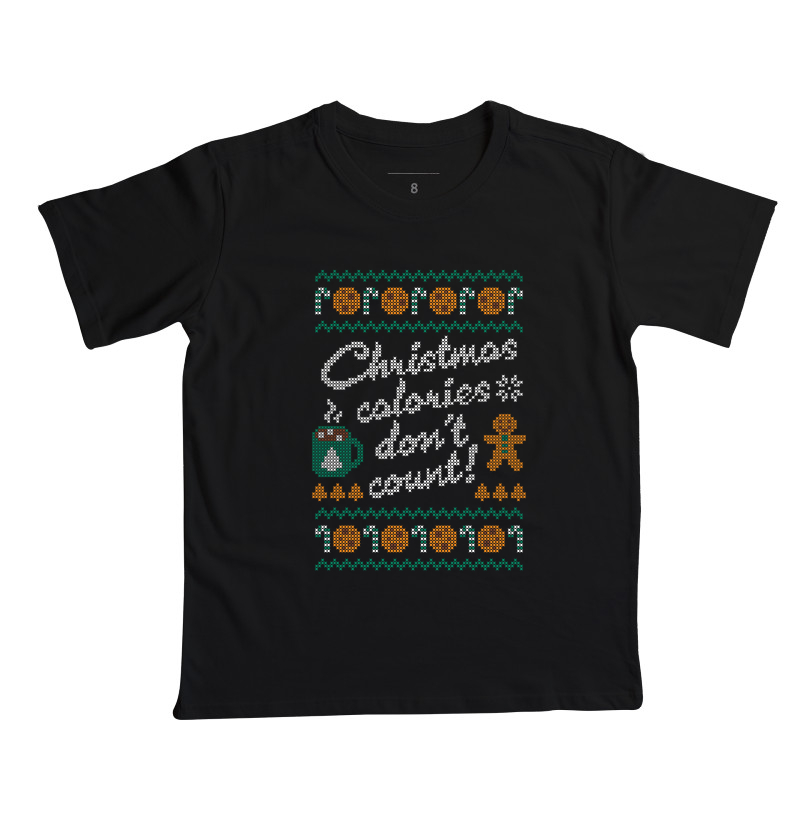 Camiseta Infantil Natal Calorias 2