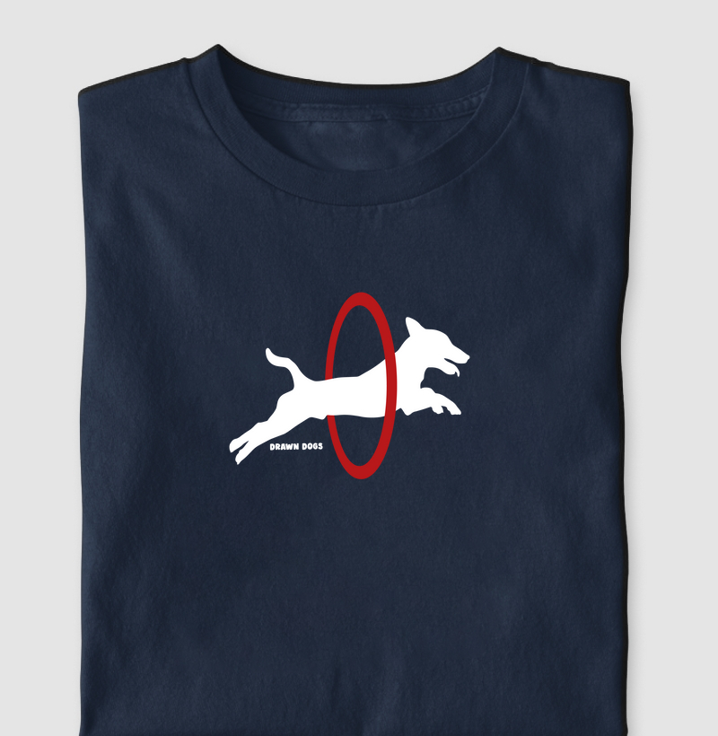 Cachorro saltando arco