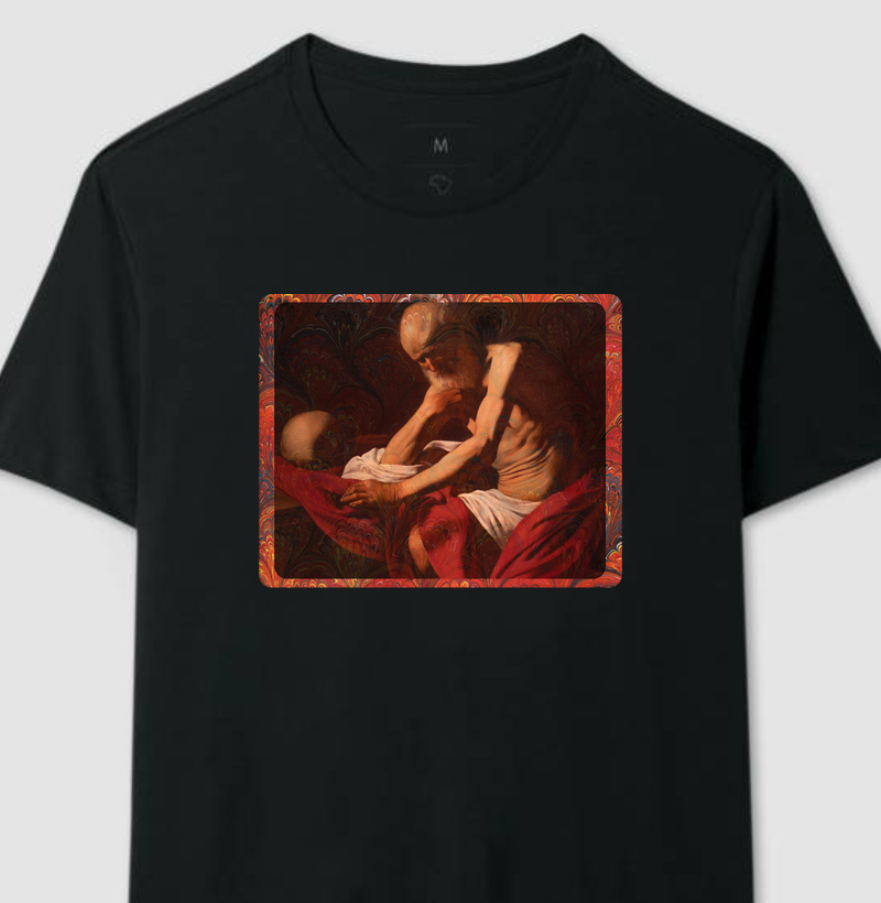 Camiseta São Jerônimo em Meditação: Caravaggio, Século XVII