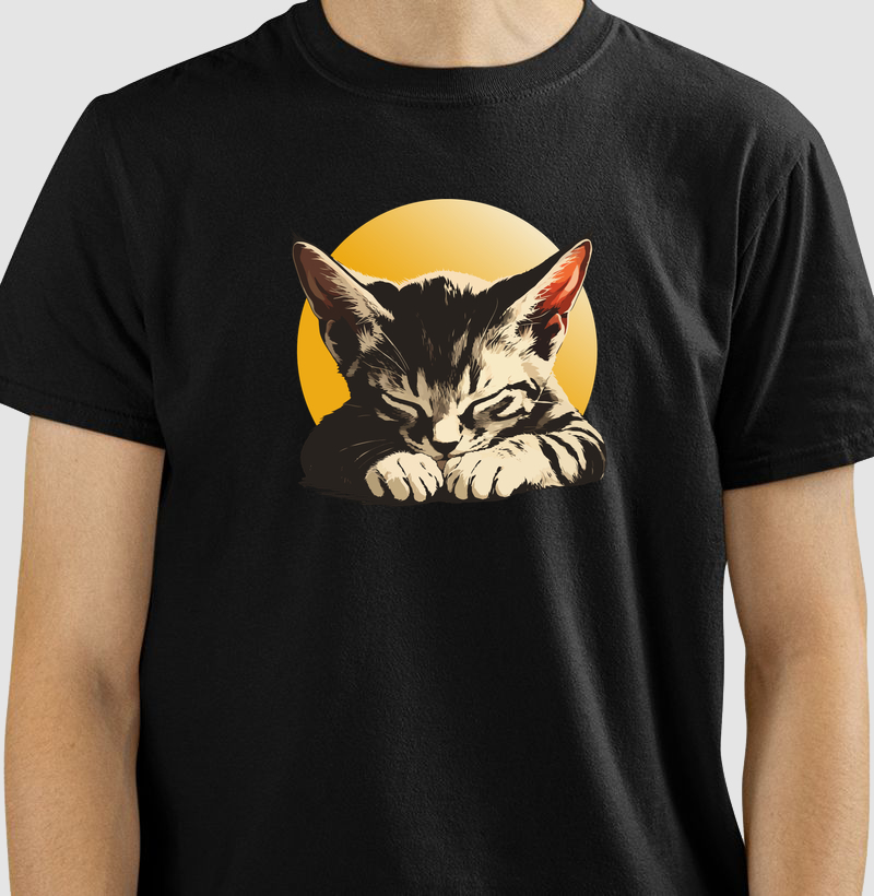 CAMISA COM ESTAMPA SLEEPY CAT