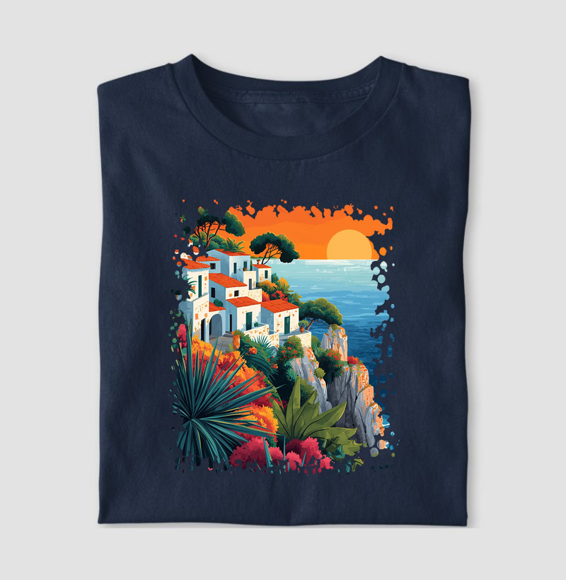 Camiseta O Pôr do Sol no Porto