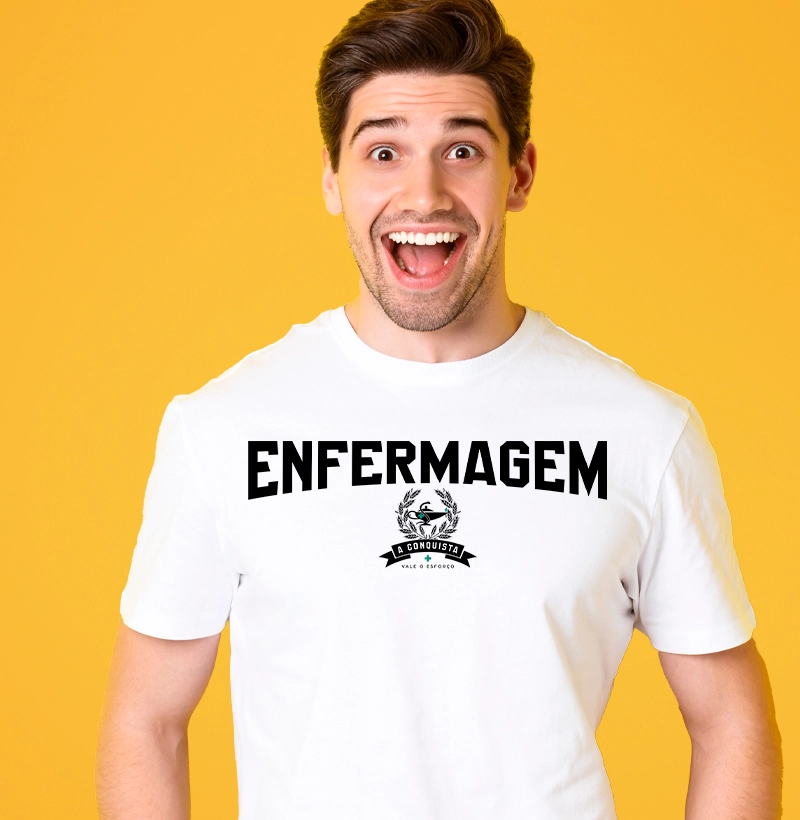 Camiseta Enfermagem Premium Conquista - masculina