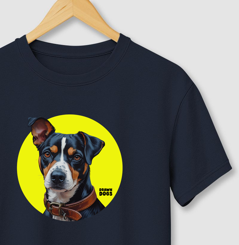 Cachorro com fundo amarelo