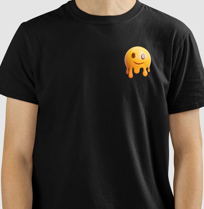 Camiseta emoji derretendo