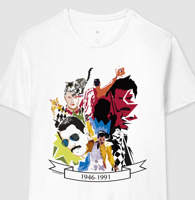 Camiseta Queen - Freddie Mercury