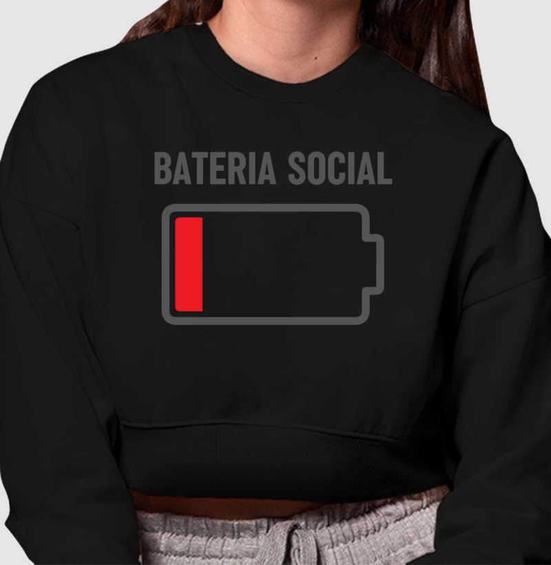 Moletom Cropped Bateria Social