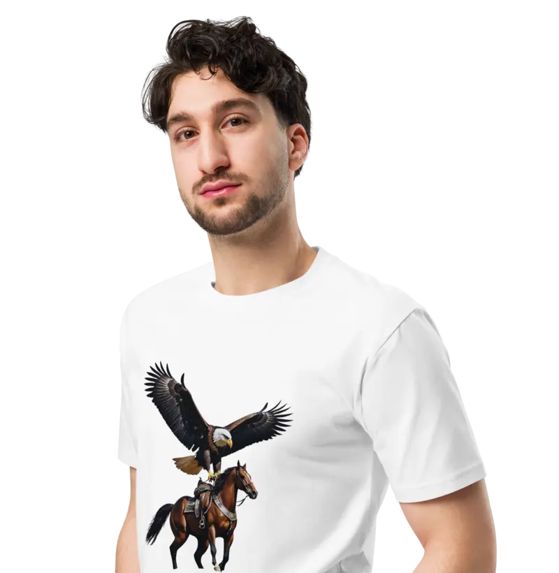 Camiseta Arquétipos Cavalo e Águia - Viva o Poder da Coragem!