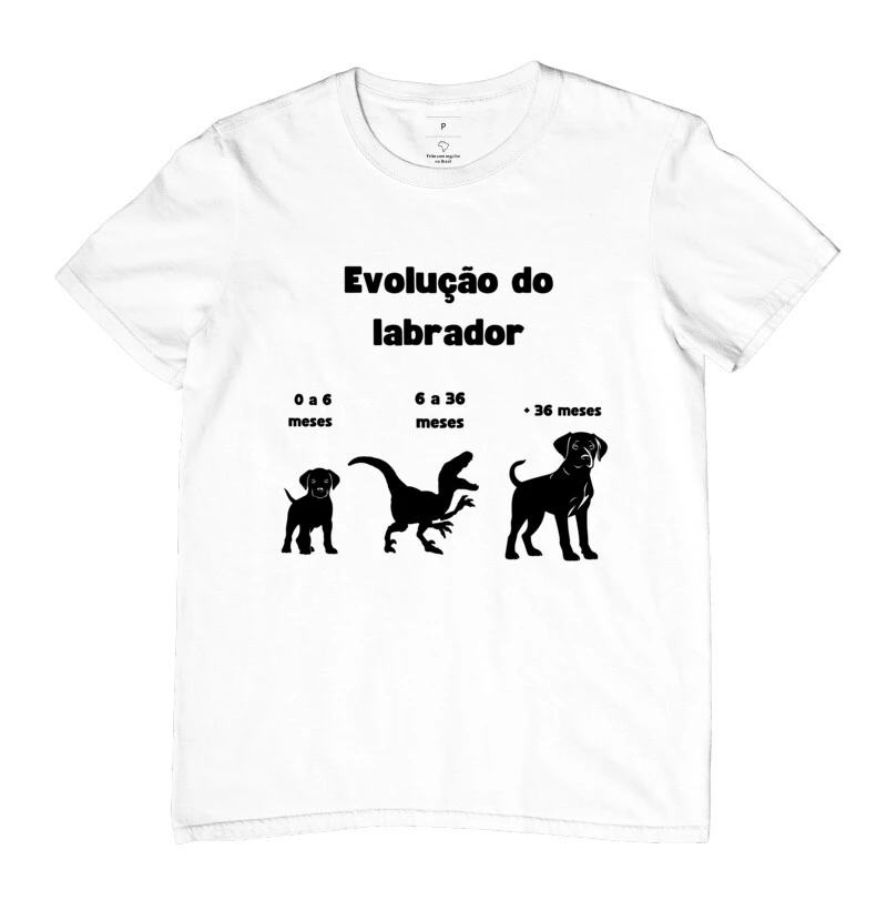 Camiseta/ Evolução do labrador