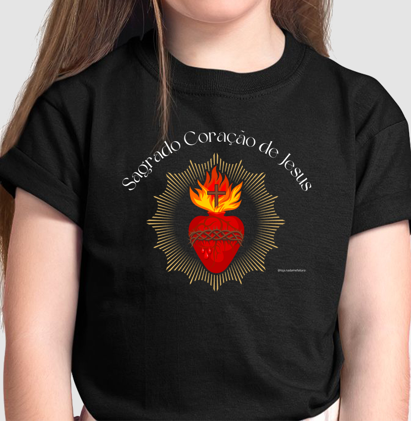 Camiseta Infantil Sagrado Coração de Jesus