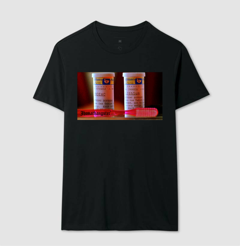 Camiseta Masculina Jhonathangster Anthony Soprano Prozac - Lithium