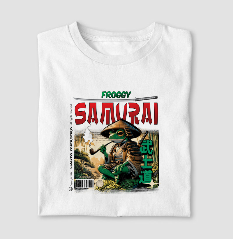 Camisa Froggy Samurai Branca Masculina