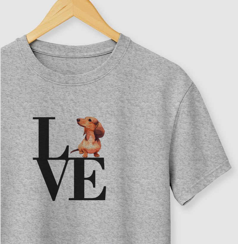 Camiseta com estampa Love Dachshund