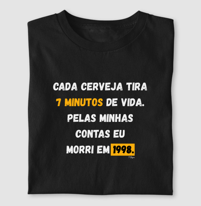 Cada cerveja tira 7 minutos de vida