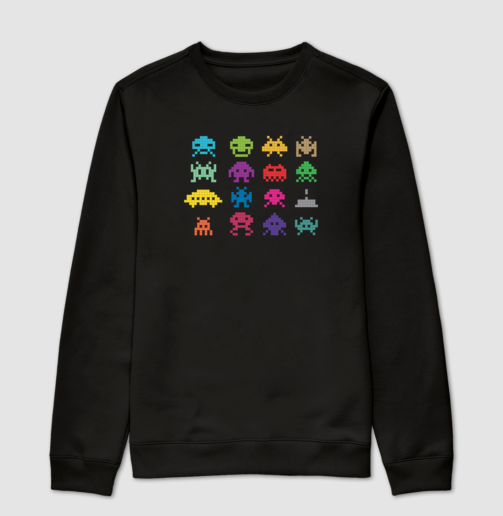 Color Pixel Aliens – Think Tee
