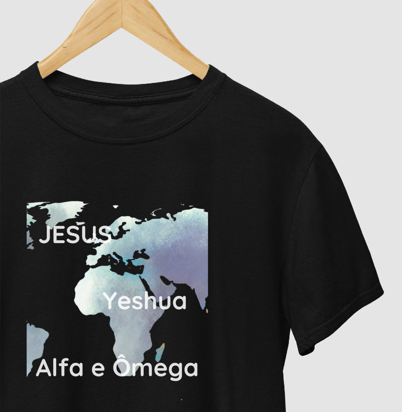 Camiseta mapa Alfa e Ômega