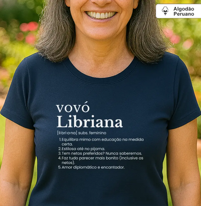 Avó libriana (signos) (algodão peruano)