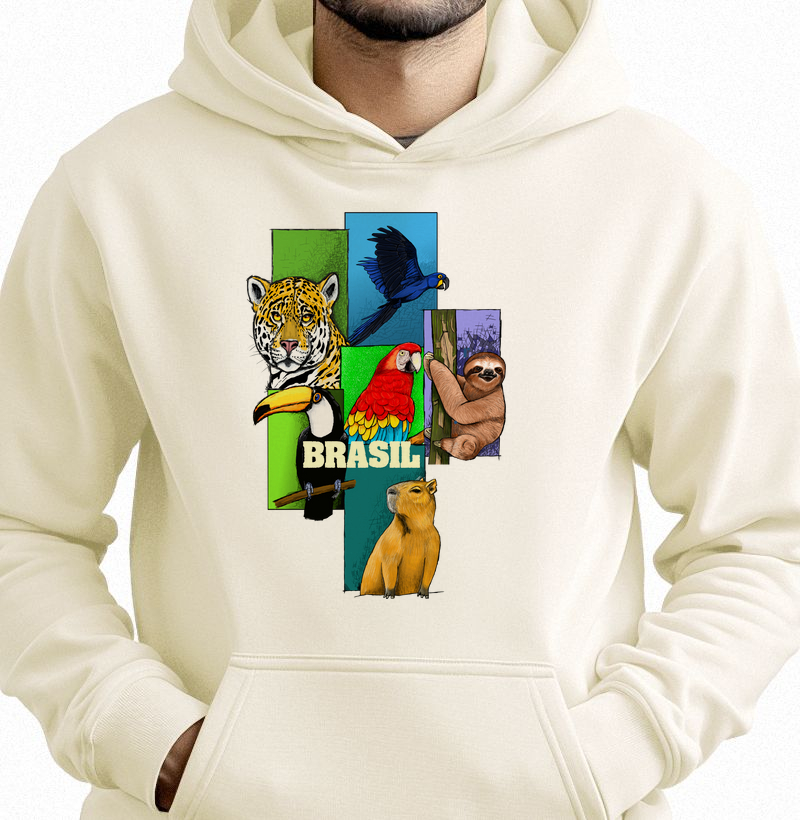 Hoodie Moletom Animais do Brasil