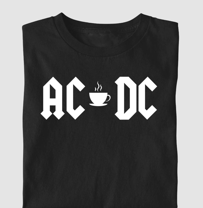 Camiseta Personalizada Banda - AC DC - Antes do Café Depois do Café