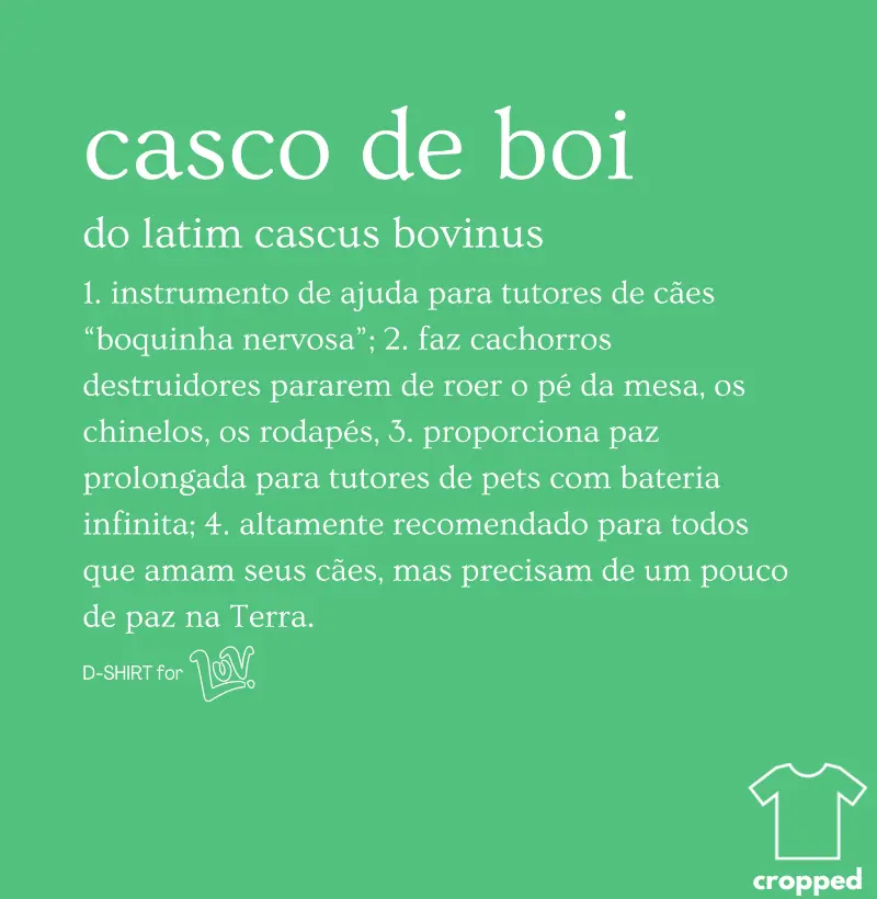 Cropped - Dicionário - casco de boi - for Luv