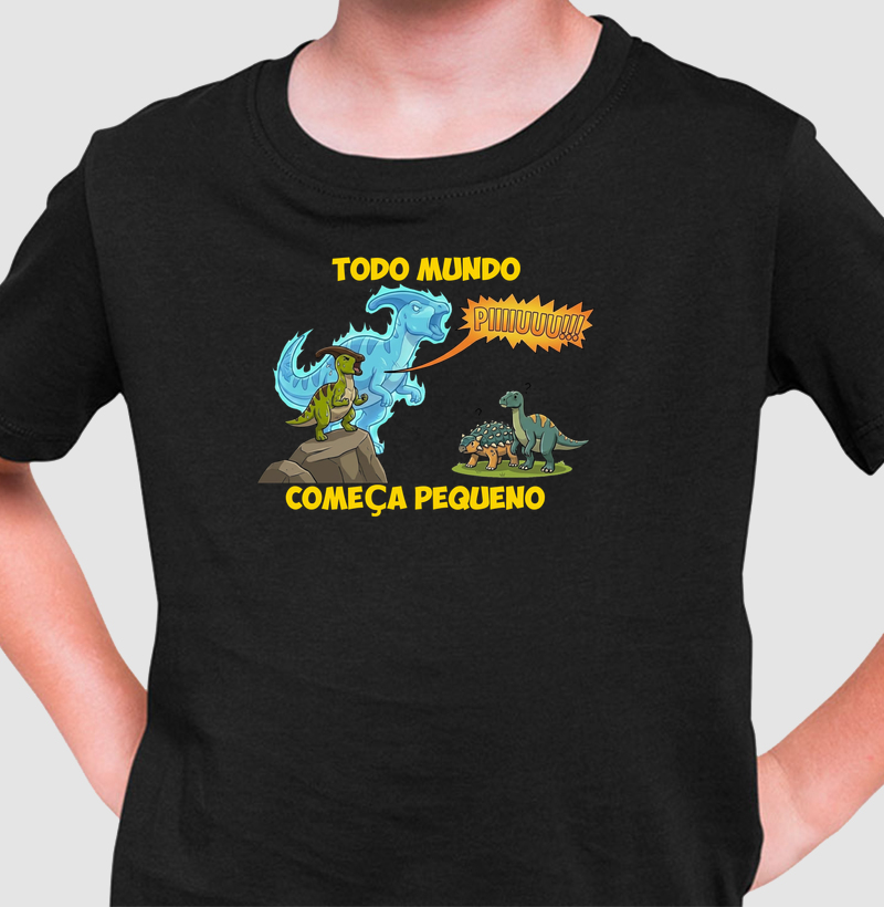 Camisa Algodão Estampada Todo Mundo Começa Pequeno Premium