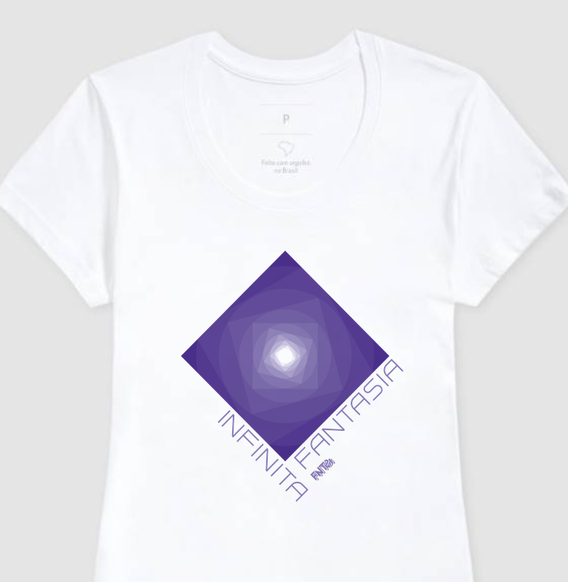 T-SHIRT "INFINITA FANTASIA" / ROXO ESTAMPA GRANDE 