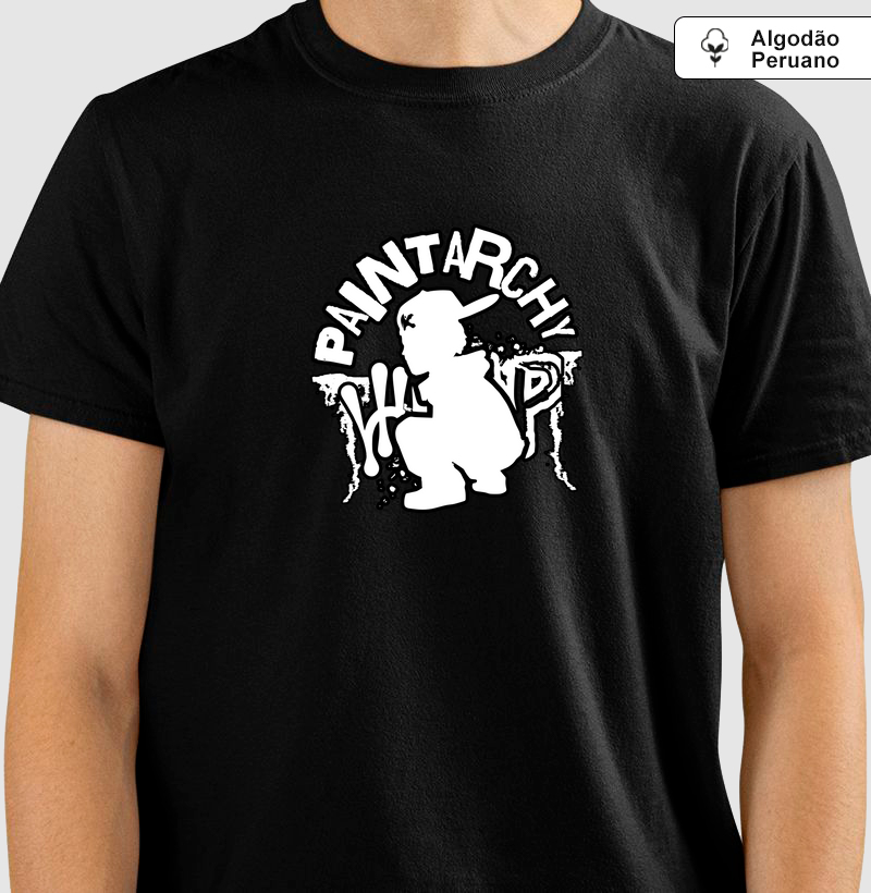 PaintArchy Hip Hop: Camiseta em Algodão Peruano - Estilo Urbano e Criatividade